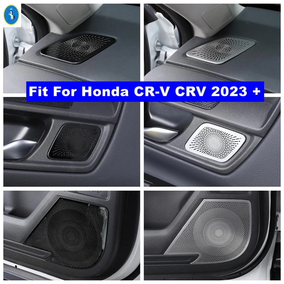 

Auto Dashboard Air AC Outlet / Door Handle Bowl Audio Speaker Decor Sticker Cover Loudspeaker Trim For Honda CR-V CRV 2023 2024