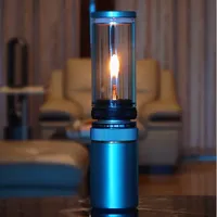 Portable Mini Aluminum Alloy Gas-powered Outdoor Camping Gas Candles Lamp with Gas Cartridge