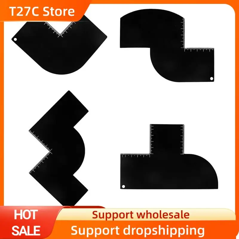 

T27C для улучшения формы линии волос, 4 шт., парикмахерский набор, медицинская карта с индикаторами измерения для парикмахеров