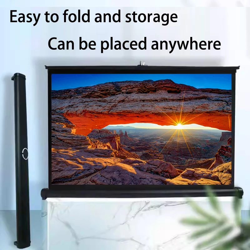 Profesjonalny ekran projekcyjny na biurko 50 cali w formacie 4:3 z torbą transportową, najlepszy do prezentacji biznesowej