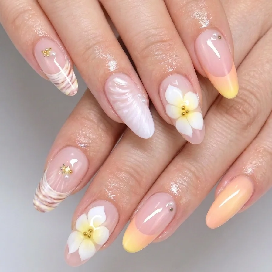 96pcs Almond Press On Nails,Nu - đánh giá và giá Nail Art Aesthetic