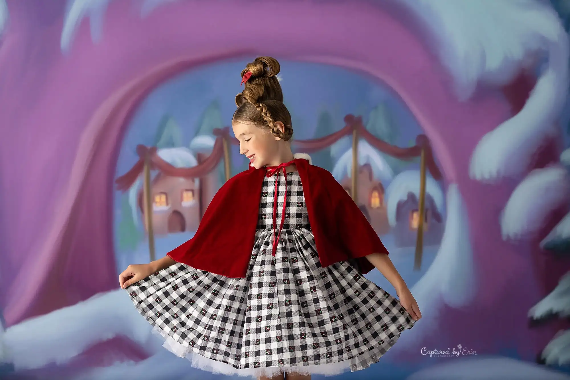 Fondali natalizi per la casa di neve Neonati Bambini Ritratto Fotografia Bambino Photostudio Alberi di Natale Sfondi per arco di caramelle di neve invernale