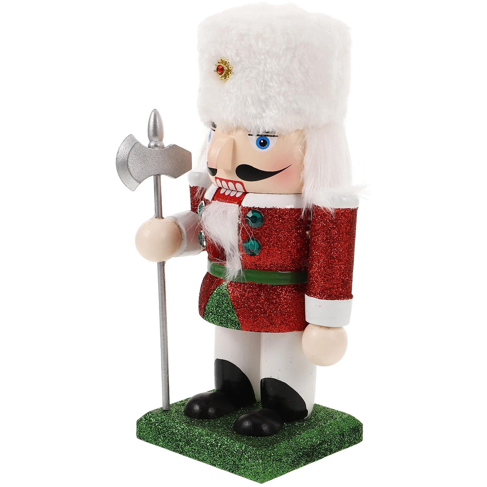 

Classic Wooden Nutcracker Christmas Decoration Small Chubby Design Festive Tabletop Decor Holiday Home Display Enchanted Xmas