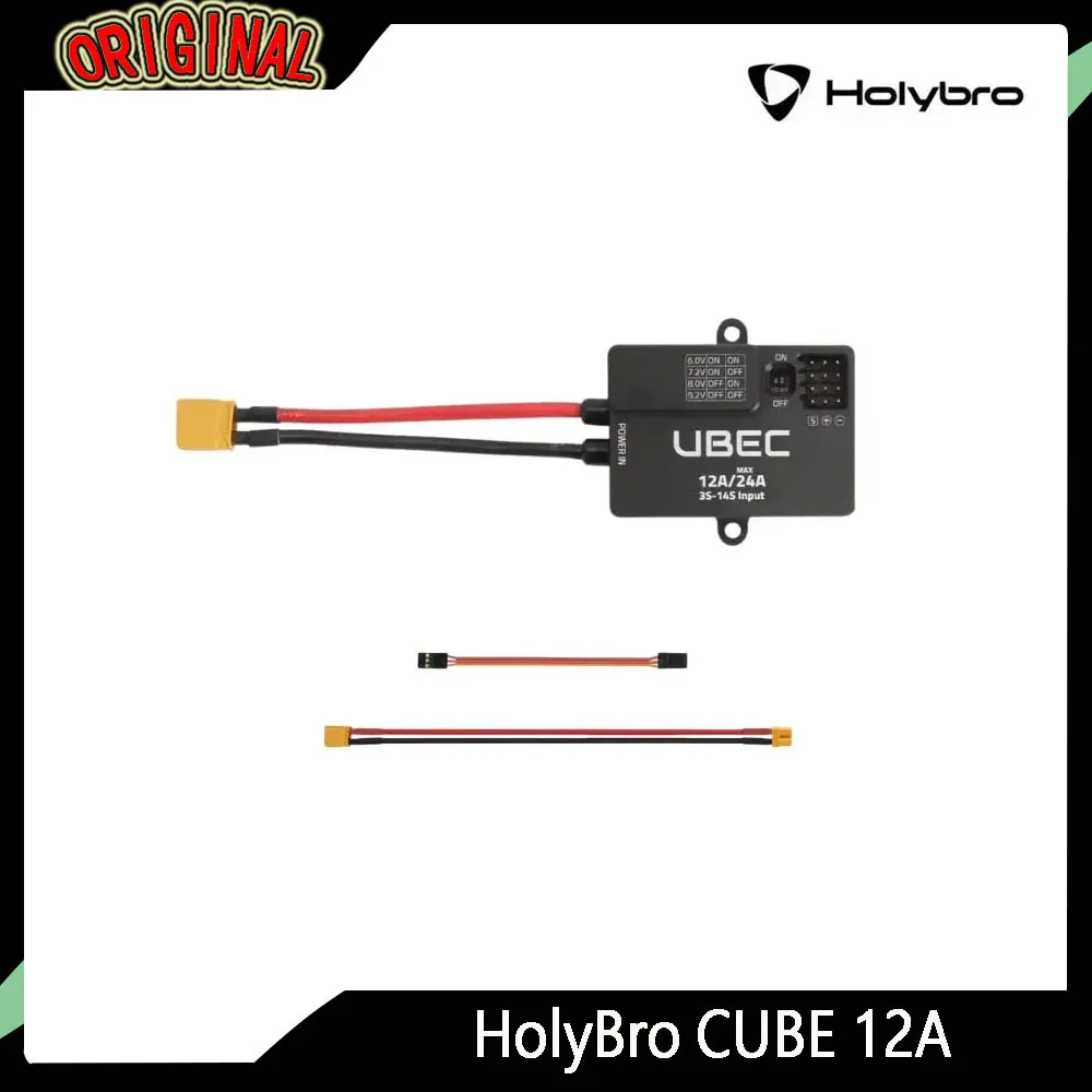 

HolyBro 2025 Новый регулятор постоянного тока 12 А UBEC (3-14S) — высокоэффективный, 4-канальный выход для сервоприводов, XT30 для RC Drone FPV БПЛА