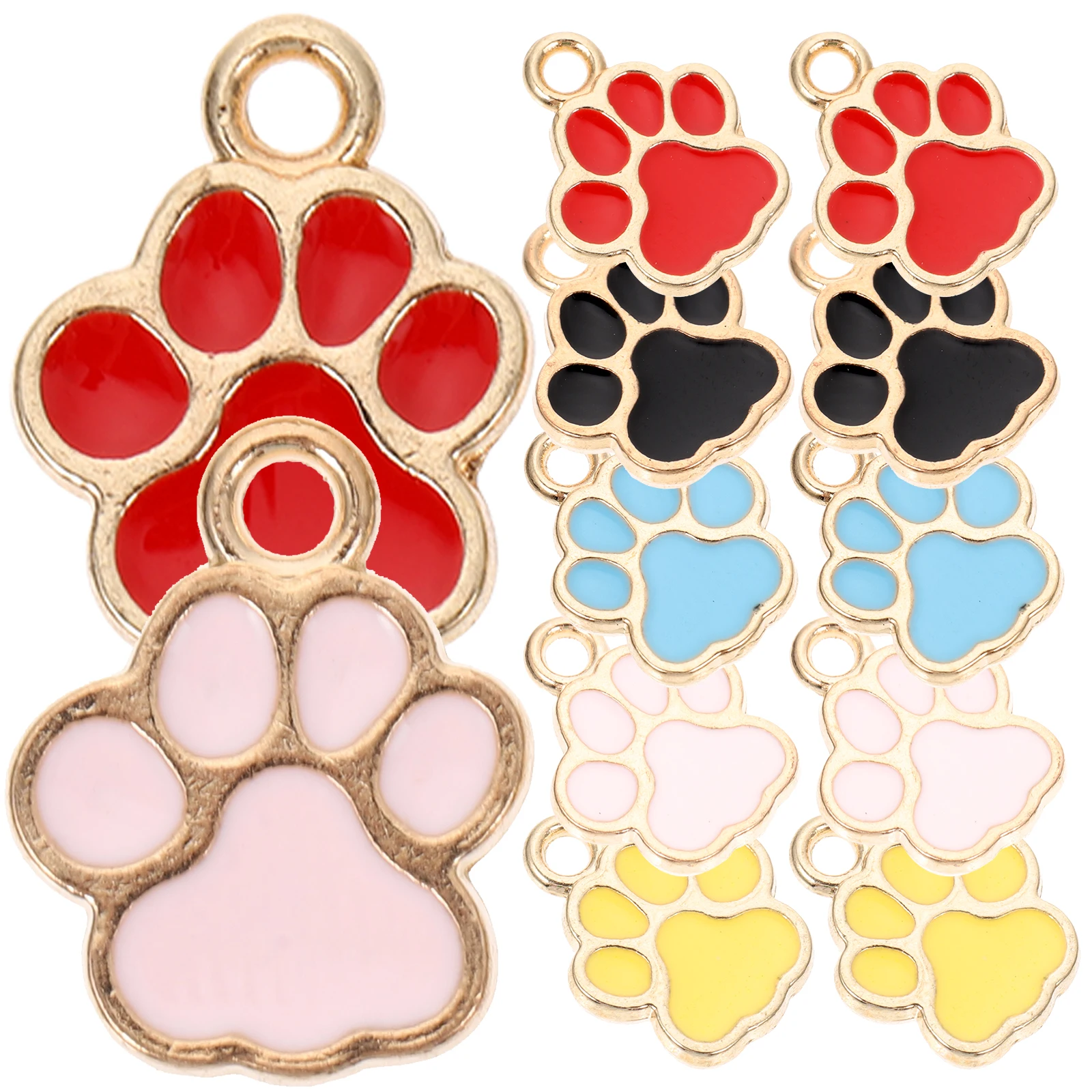 

50Pcs Smooth Safe Claw Pendants for DIY Jewelry Necklace Earring Keychain Sweater Chain Decorations Necklace Making Kit