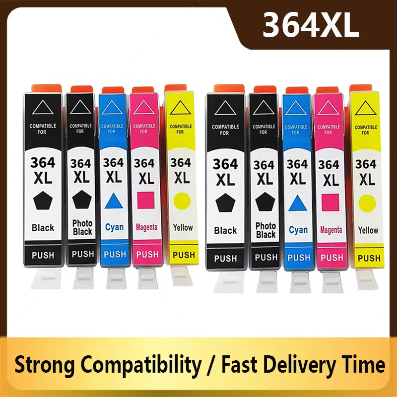 364XL 364 XL Ink Cartridge Compatible for HP364 for HP Photosmart 5520 5524 6510 6520 7510 B109 B110 B209 B210 C309 C310 C410