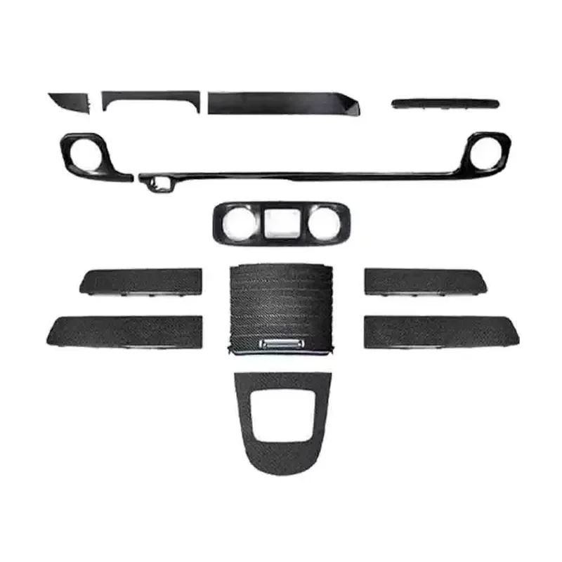 New 2025y G Class W465 Interior Trims 13pcs Kit Dry Carbon Dashboard Frame Shifter Cover Door Handle Panel AC Outlet Frame