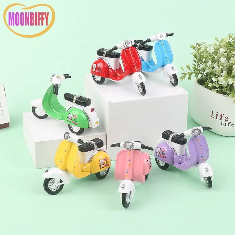 

1:36 Kids Cartoon Mini Motorcycle Model Toy Inertia Car Motorcycle Model Boy Girl Early Learning Educational Toys for Children