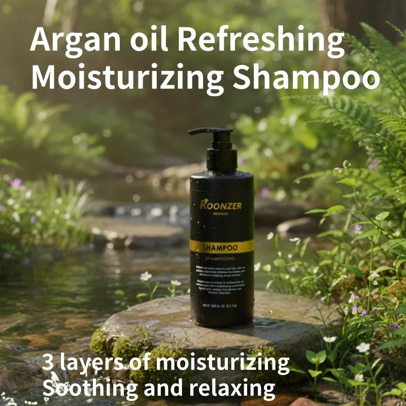 

300ml argan oil moisturizing shampoo, deeply moisturizes and cleans, makes hair silky and supple, soothing and relaxing.