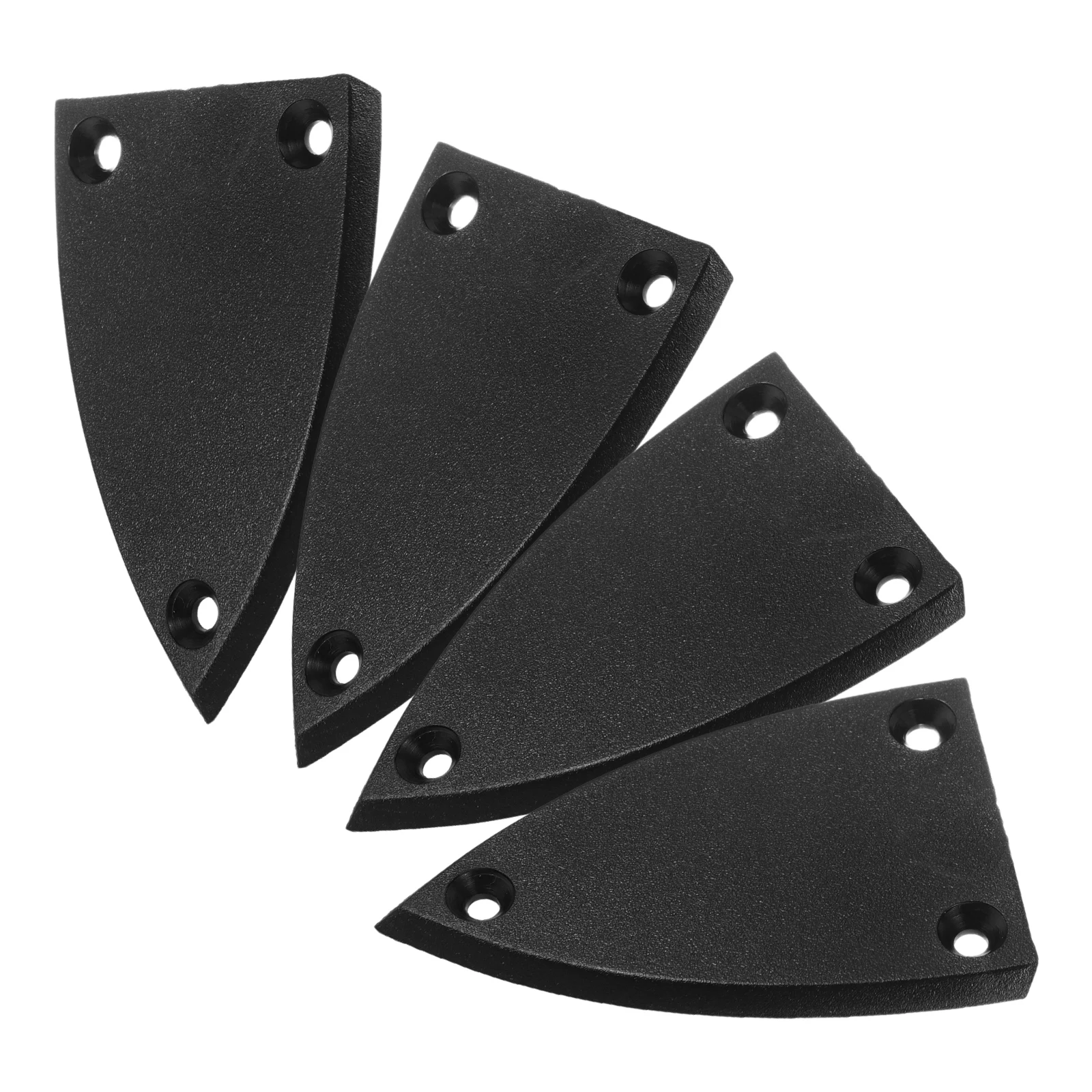 

4Pcs 3 Holes Triangle Guitar Truss Rod Cover Black Plastic Replacement Part for Electric Guitar Neck Protection and Aesthetic