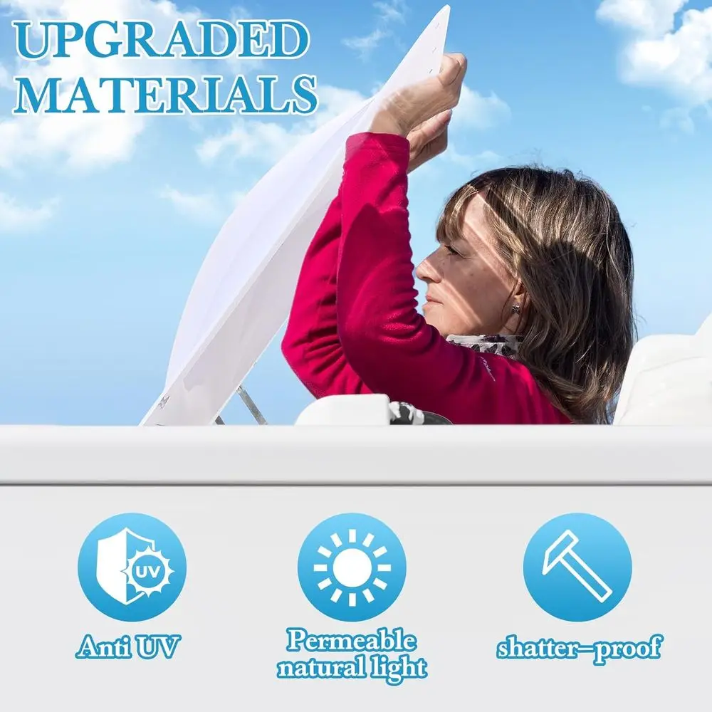 طقم استبدال كوة RV، طقم كوة OD RV مقاس 18 بوصة × 26 بوصة قبة خارجية تناسب فتحات كوة 14 بوصة × 22 بوصة، استبدال كوة دش RV