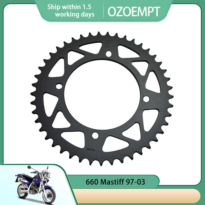 OZOEMPT 520-43T Motorcycle Rear Sprocket Apply to 660 Mastiff 97-03