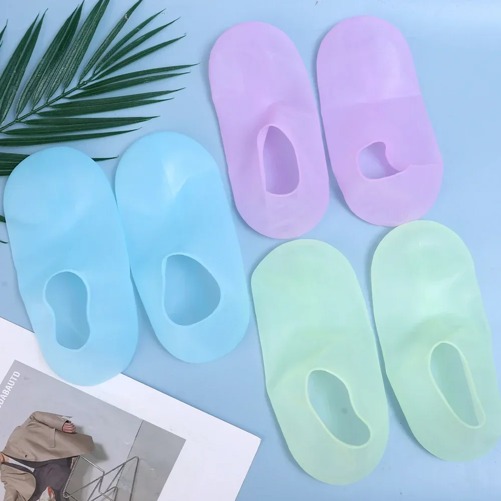 1/3 pares de silicone hidratante pé meias protetora pés capa massagem reutilizável gel meia seco rachado spa pedicure meias