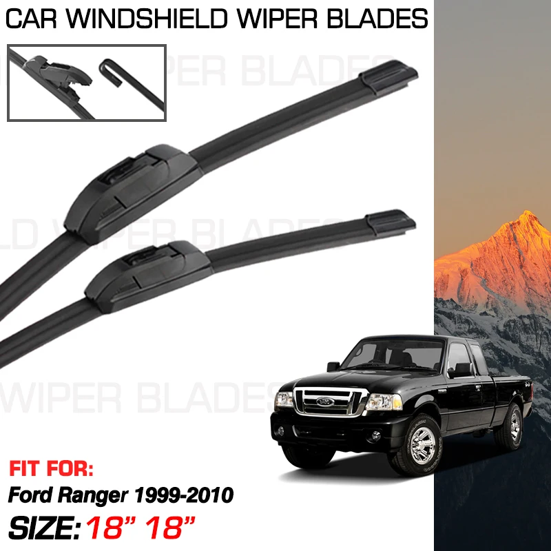 2x Car Wiper Blades For Ford Ranger PJ PK 1999-2010 2009 2008 2007 2006 2004 2003 2001 2000 Accessories Windshield Washer Brush