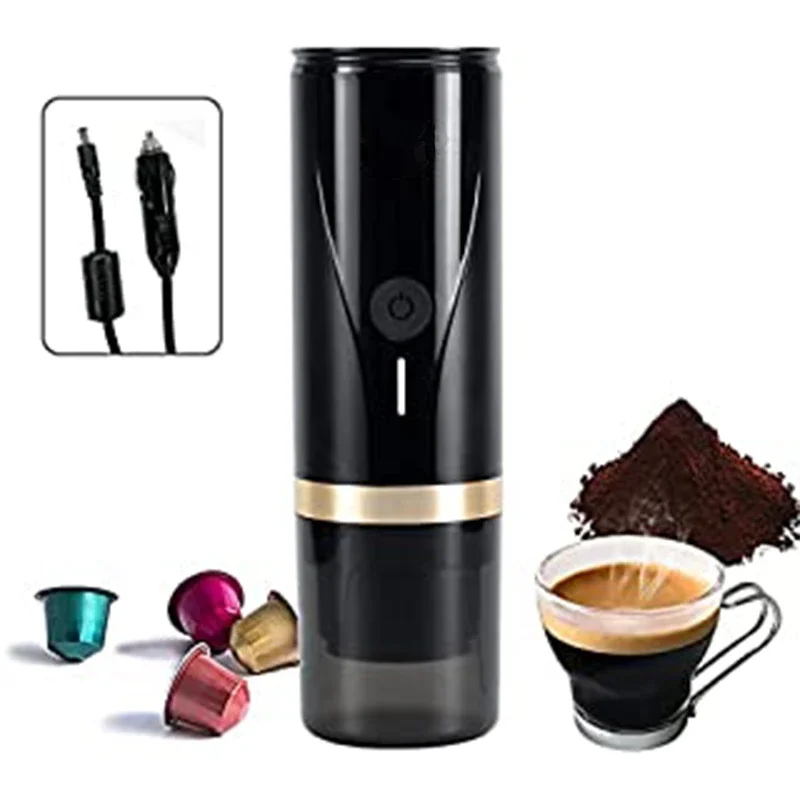 Portable Mini Coffee Maker Outdoor Camping Coffee Maker Customized Logo Capsule Espresso Machine For USB Charging