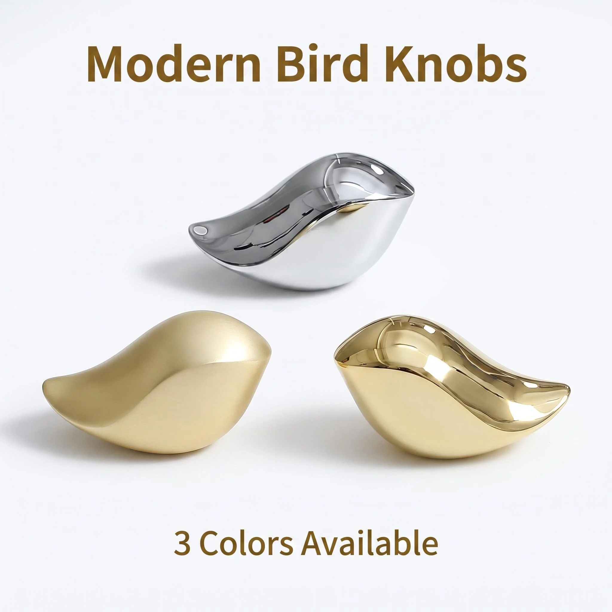 Cute Bird Shape Zinc Alloy Cabinet Knobs Single Hole Drawer Pull Handles for Wardrobe Dresser Closet Home Furniture Decoration