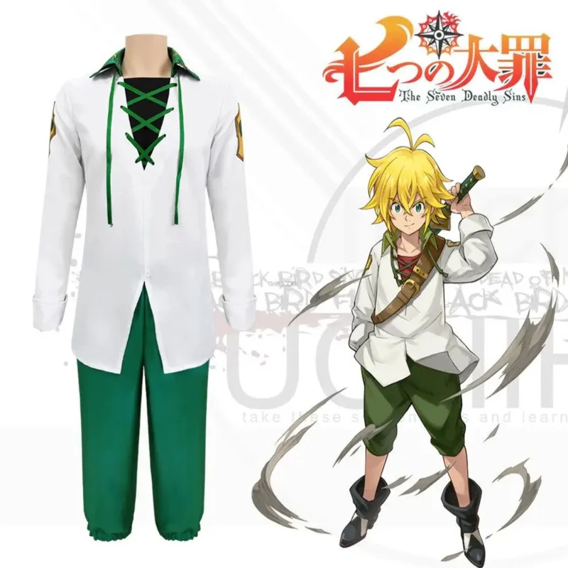 Anime Seven Deadly Sins Cosplay Meliodas Cosplay Costume wig Dragon's Sin of Wrath Nanatsu no Taizai Imashime no Fukkatsu JS4000