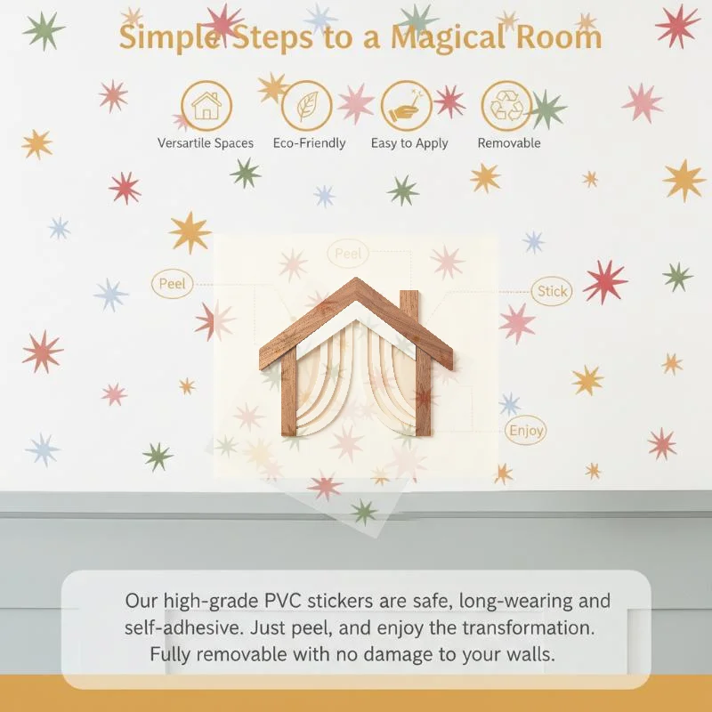 Irregular Rainbow Star Wall Decals Abstract Geometric Circus Diamond Harlequin Fabric Wall Stickers Bathroom Bedroom Playroom