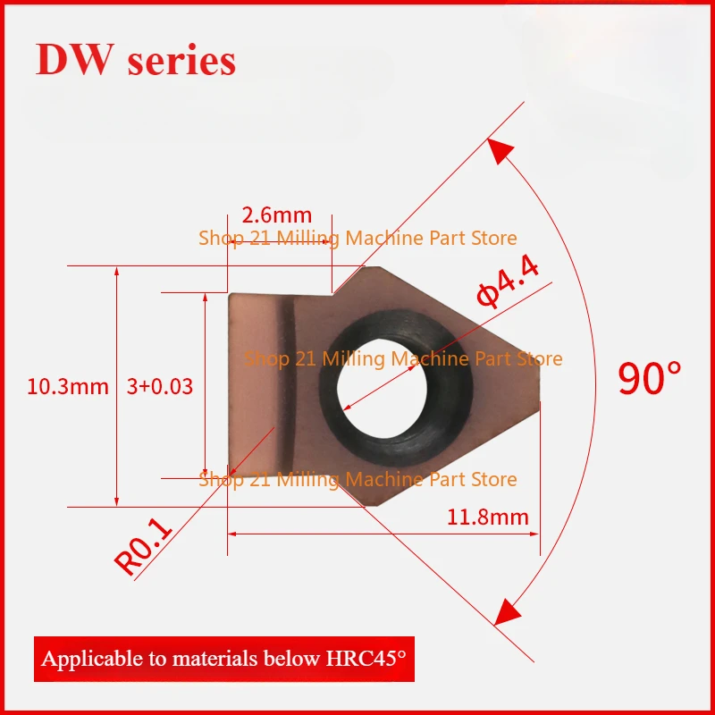 Keyway Broaching Cutter Carbide Insert Blade for CNC Machine To Cut Blind Internal Keyway Slot Groove Spline Shaft