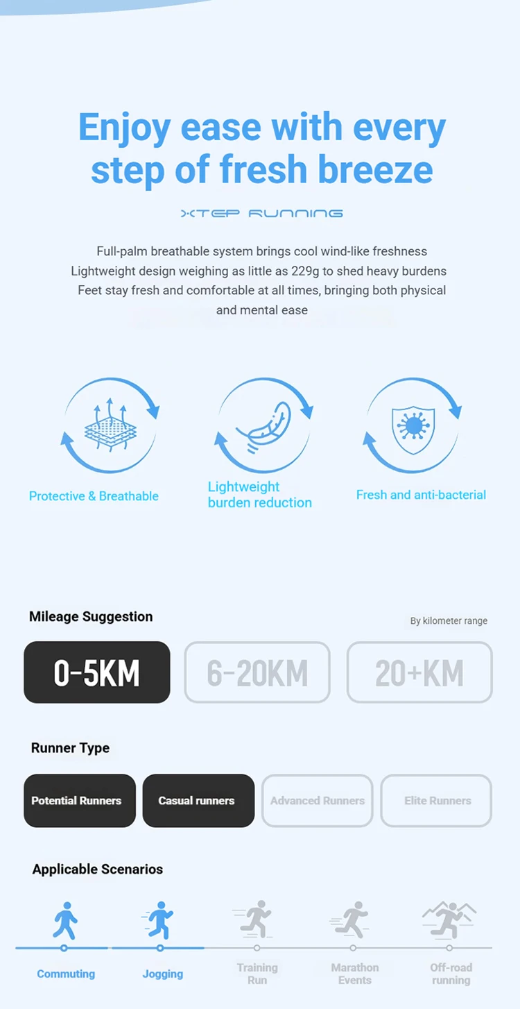 Xtep X-FLOW 9.0 Men's Running Sneakers Winter 2026 Lightweight Shock Absorbing Comfortable Breathable Sports Shoes 874219110013
