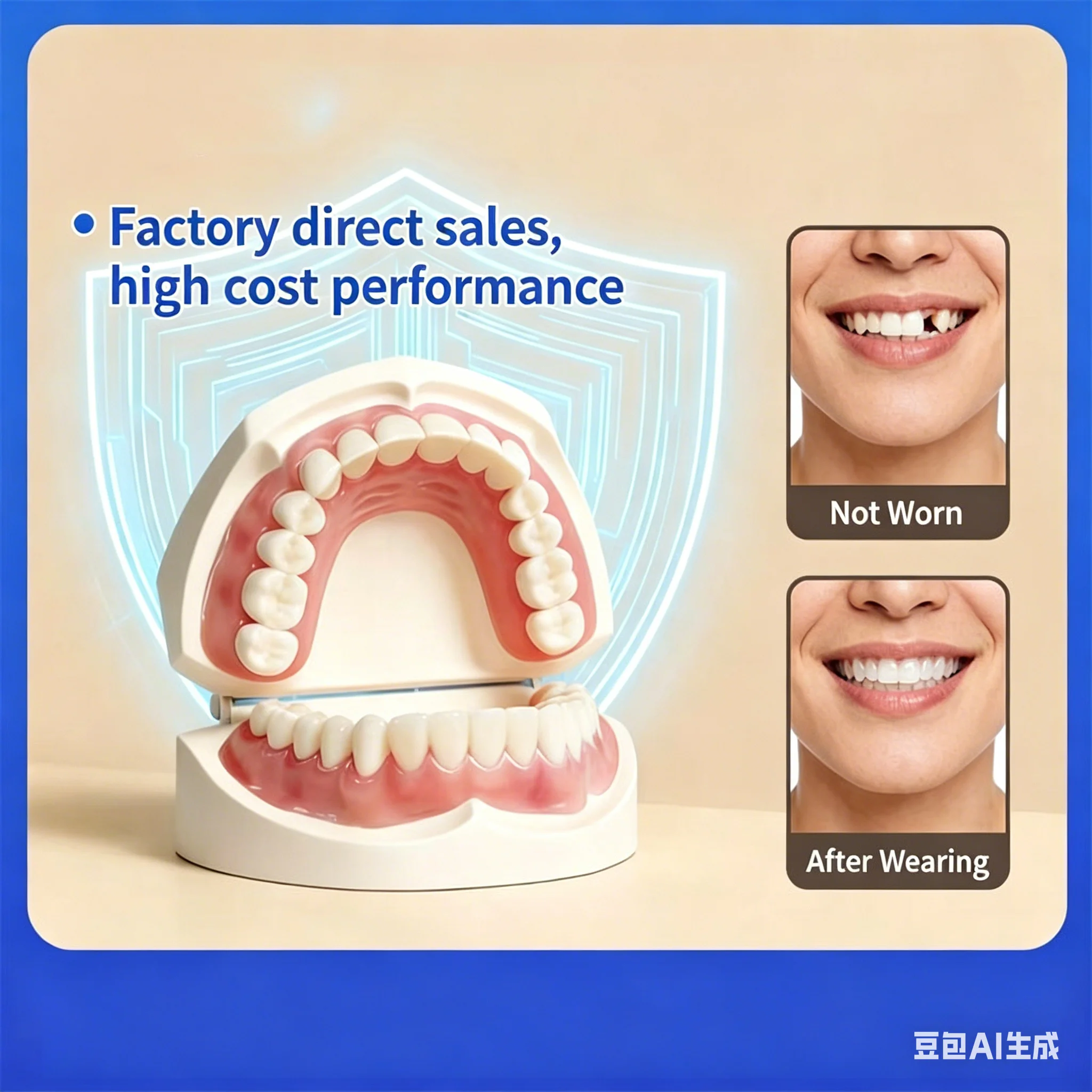 

2ND Silicone Kit Denture Silicone Liners Soft Denture Kit Soft Denture Kit Teeth Upper And Lower Set Easy Use Dental Care