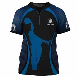 Entertainment bowling game 3D printing men's and women's T-shirts casual multi-color street wear T-shirt top