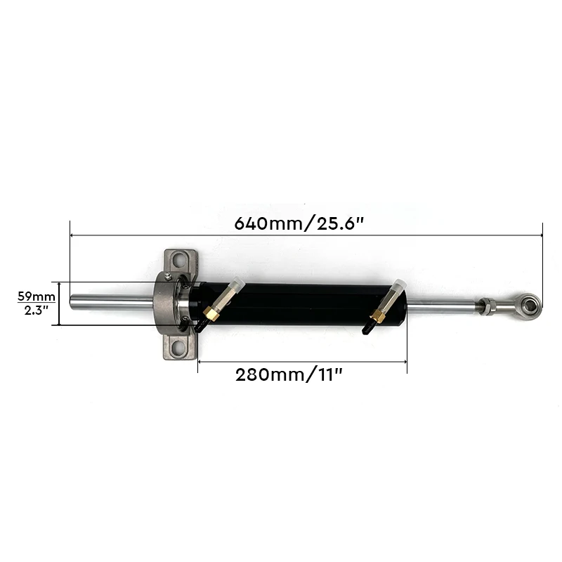 Winibo ZA0450 Boat Inboard Hydraulic Steering System Control With Helm Pump Cylinder And Tubes fit Up to 50 Foot or 15 Meters