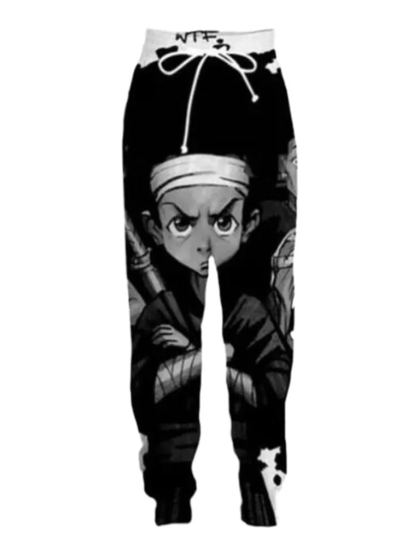 Boondocks-Pantalon décontracté imprimé en 3D pour hommes et femmes, Streetwear à la mode, dehors, Long, FJK04, Nouveau