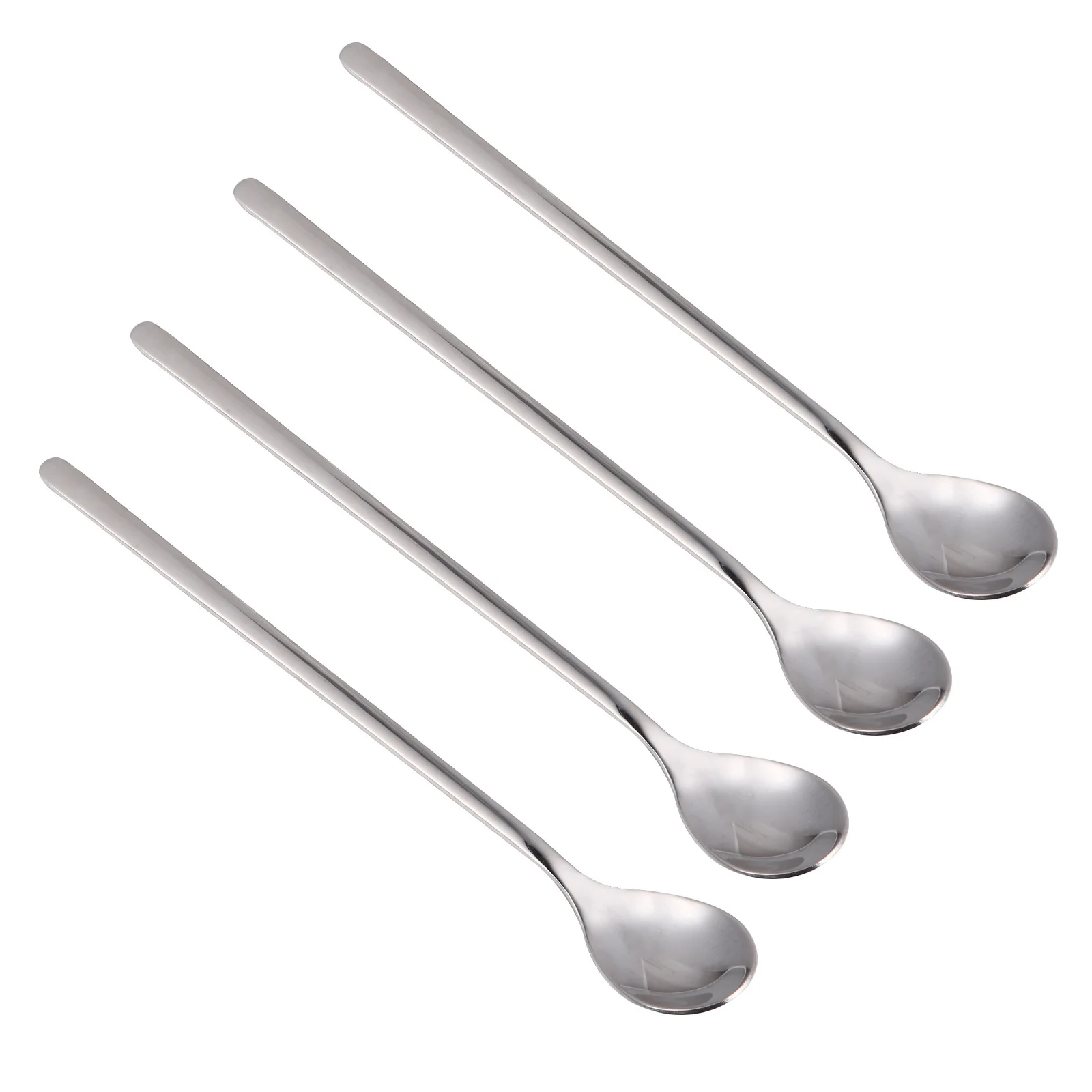 4 قطعة ملعقة قهوة من الفولاذ المقاوم للصدأ مرآة مصقولة ملاعق الحلوى لآيس كريم الشاي خلط غسالة صحون ملاعق صغيرة آمنة