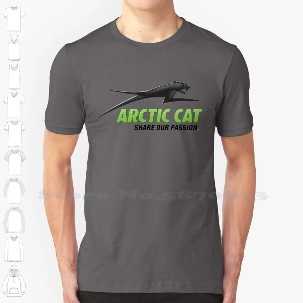 Arctic Cat Logo Casual Streetwear Print Logo T-shirt Graphic 100% Cotton Tee