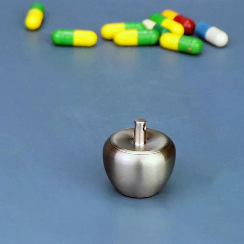 Pill Box Shape Delicate Seal Medicine Organizer Box Keychain Outdoor Pocket Pill Waterproof Holder Container Aluminum