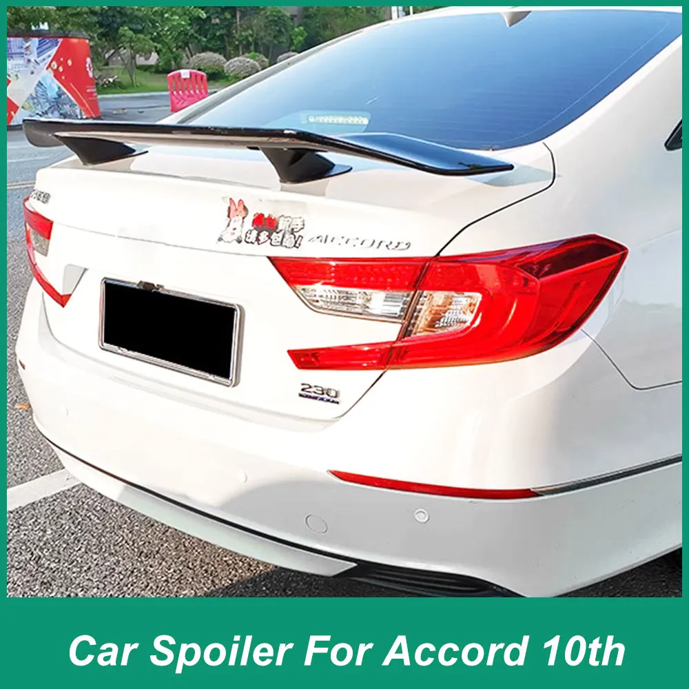

For Honda Accord Fengfan Lingpai 2016-2023 Rear Luggage Lid Spoiler Fender Universal L Tail Wing Exterior Modification ABS Black