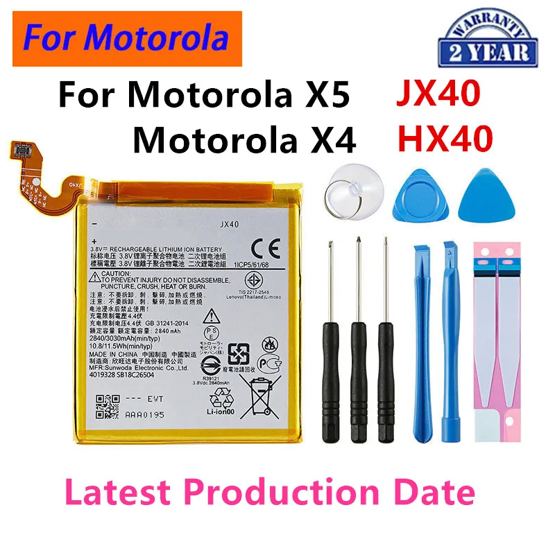 

Battery HX40 JX40 For Motorola Moto X4 XT1900-1 XT1900-2 XT1900-3 XT1900-4 XT1900-5 XT1900-6 XT1900-7 X5 Phone Batteries+Tools