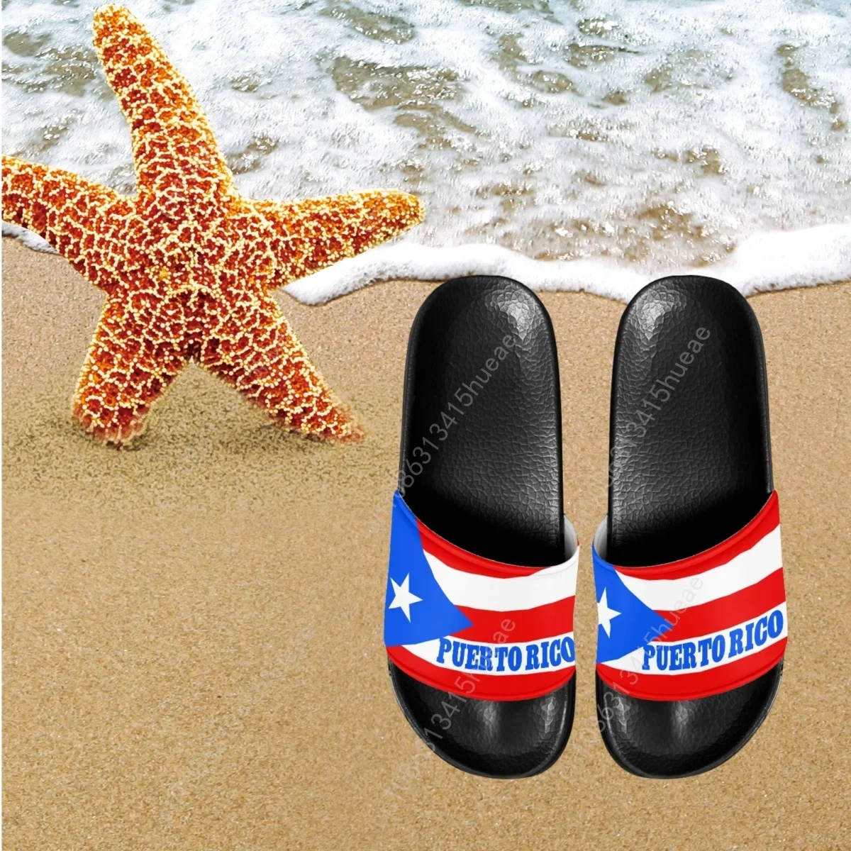 Merk Designer Puerto Rico Vlag Patroon Vrouwelijke Slippers Lichtgewicht Ademende Vrouwen Thuis Douche Slippers Voor Meisjes Huishouden