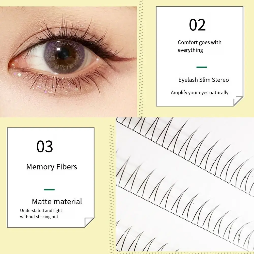 Cosplay Enxerto Lashes Maquiagem Ferramenta, Cílios Segmentados, Cluster Individual, Sob Manga Cílios, Inferior, Cílios Postiços