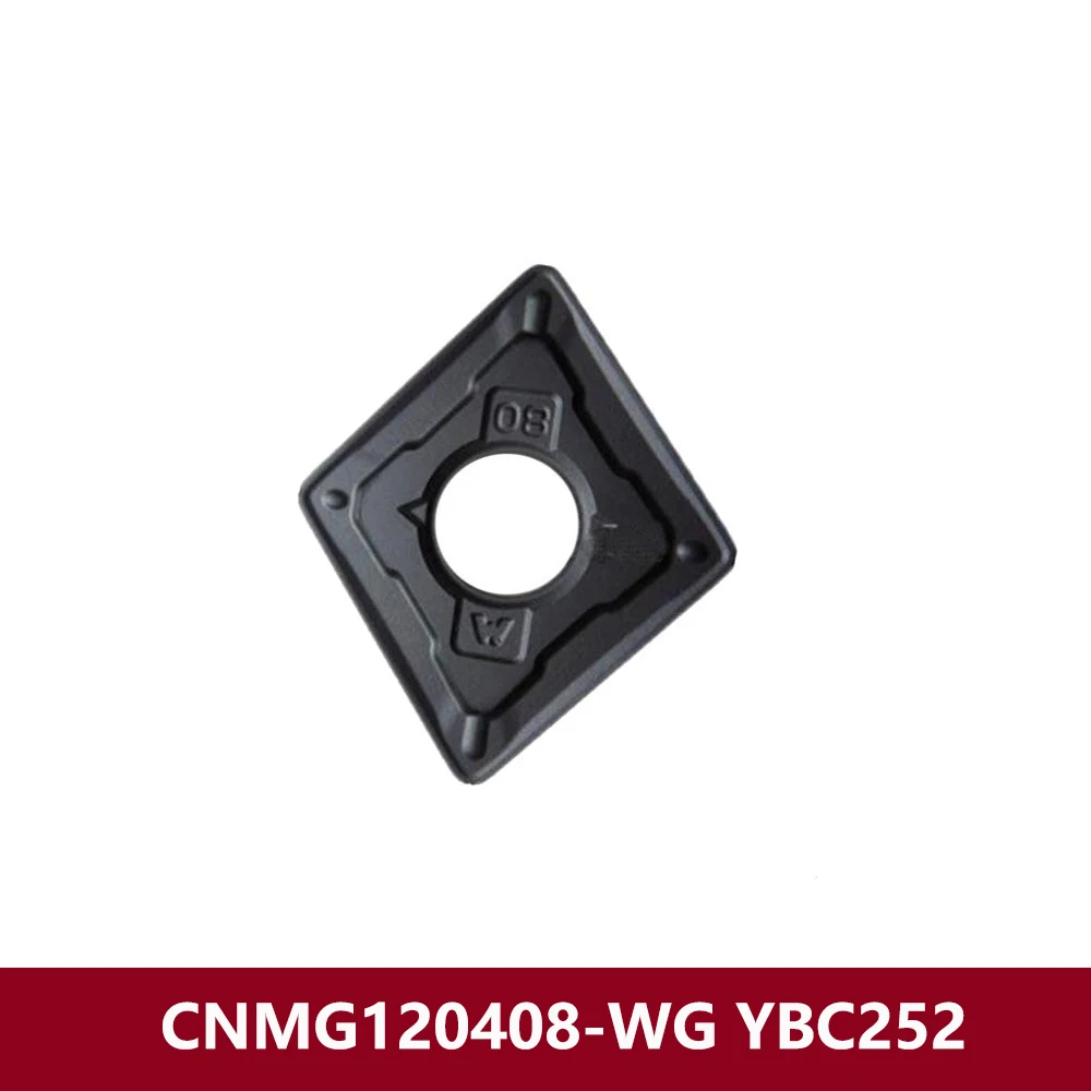 Original CNMG120408-WG YBC252 Carbide Inserts CNMG120408 CNC Lathe Cutting Tool CNMG1204 CNMG 120408 WG CNMG432-WG Holder CNMG12