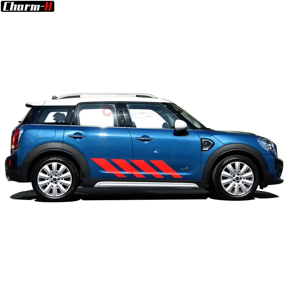 2 قطعة تصفيف السيارة الجانب تنورة سباق المشارب الشارات ديكور ملصق الرسومات لميني كوبر كونتري مان F60 2017-الحاضر #2