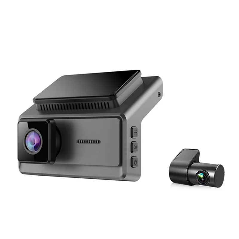 Caméra de tableau de bord pour voiture, double objectif 2K + 1080P, enregistrement DVR, Vision nocturne, enregistreur vidéo