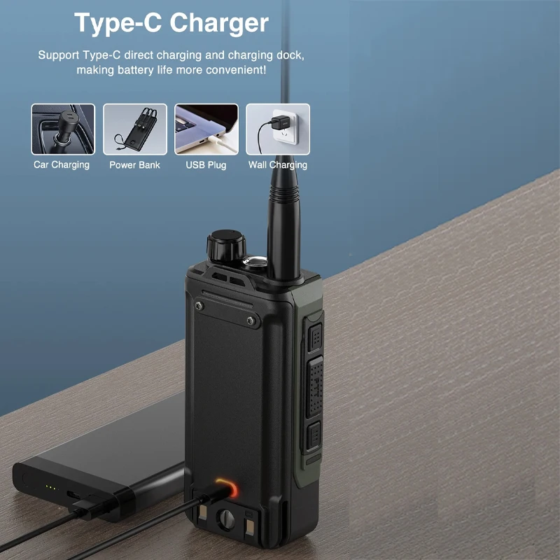 BAOFENG UV-16M Walkie Talkie Wirless Copy Frequency Mulit Band AM/FM Waterproof 999CH Radio bidirezionale Type-C UV16 Max nuovo aggiornamento