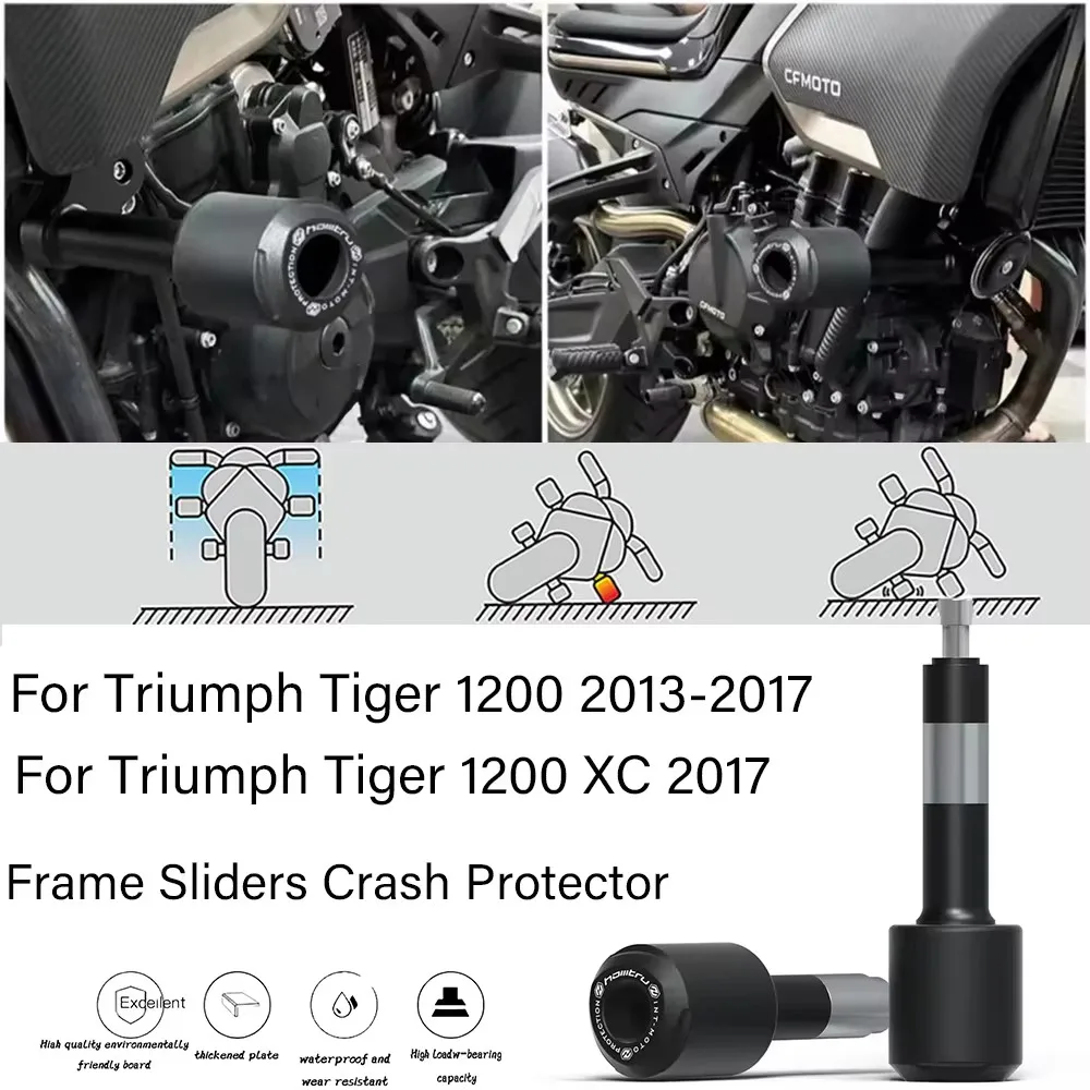 For Tiger 1200 2013-2017 Tiger 1200 XC 2017 Frame Sliders Crash Protector