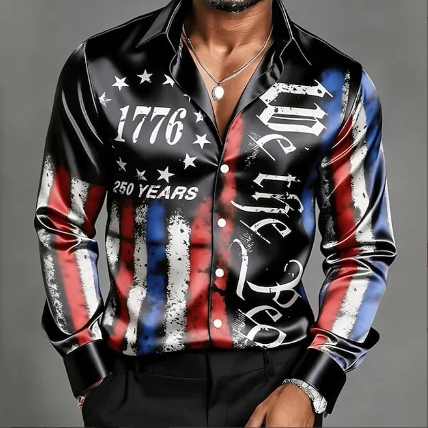 

New men's retro eagle style long sleeved shirt with 3D printing for personalized dressing and shirt clothing