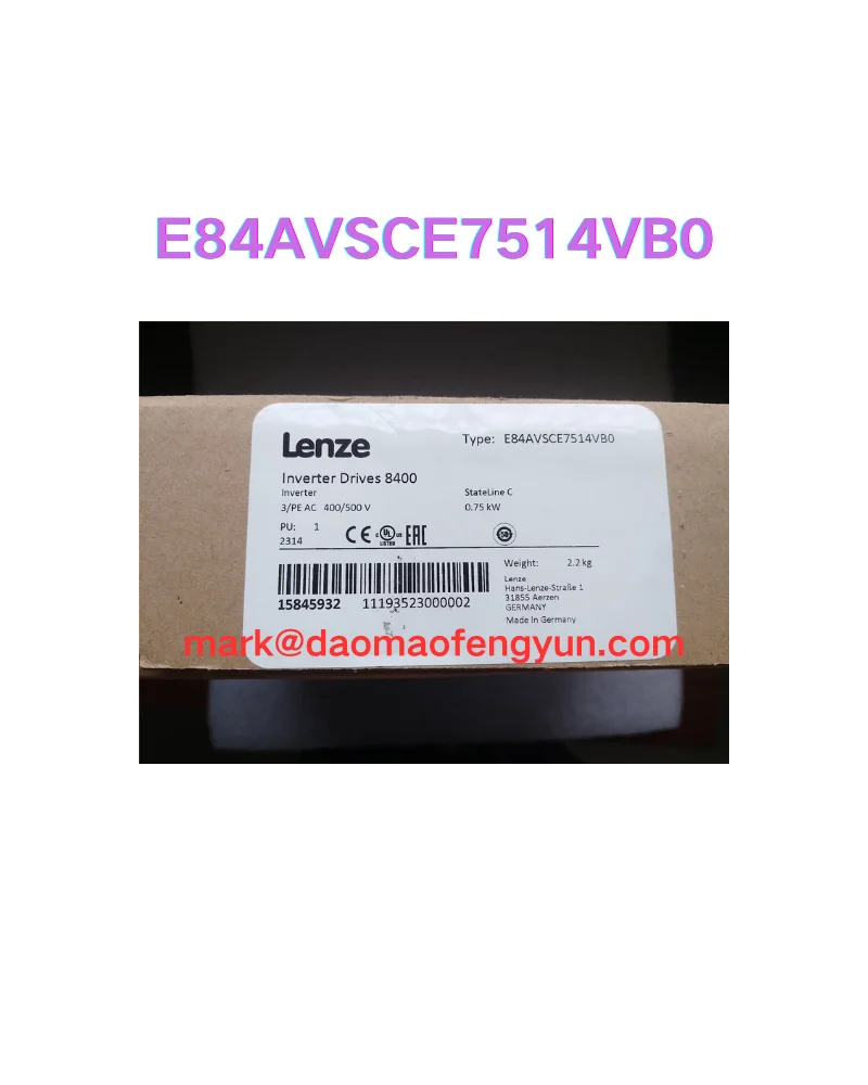 

E84AVSCE7514VB0 Совершенно новый преобразователь частоты 8400