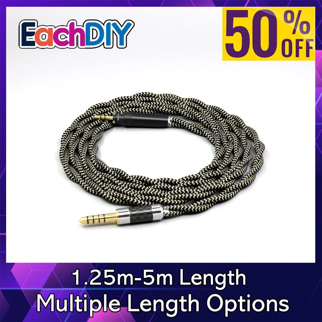 2-adriges 2,8 mm Litz OFC-Kopfhörerschild mit geflochtener Hülse für Shure SRH440A SRH840A Kopfhörer Kopfhörer LN008474