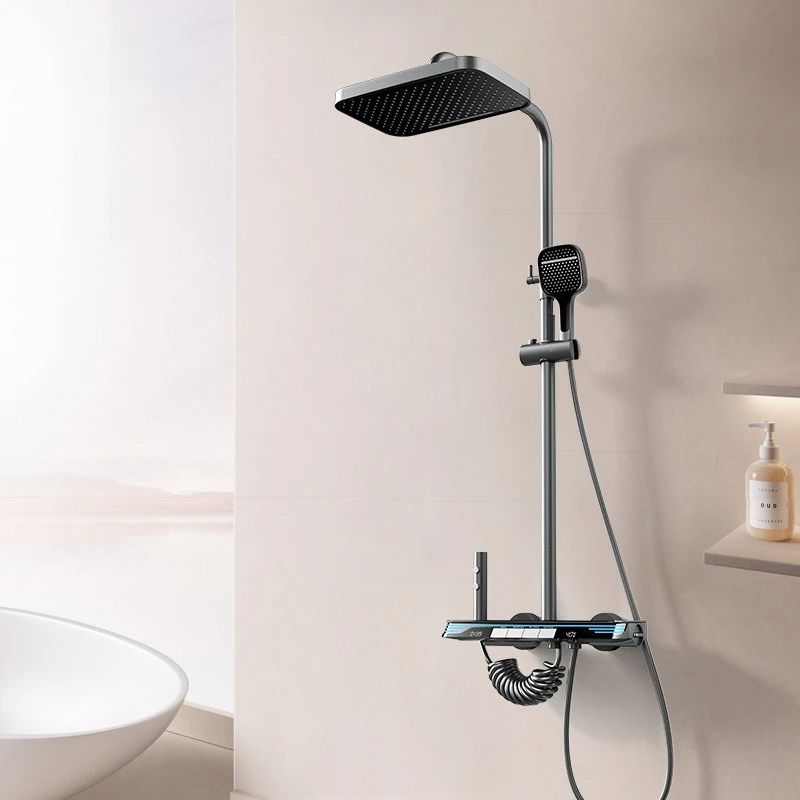 Modern Shower Shower Set Constant Temperature Bathroom Showers Trim System Multifunctional Shower Head Column Household Using