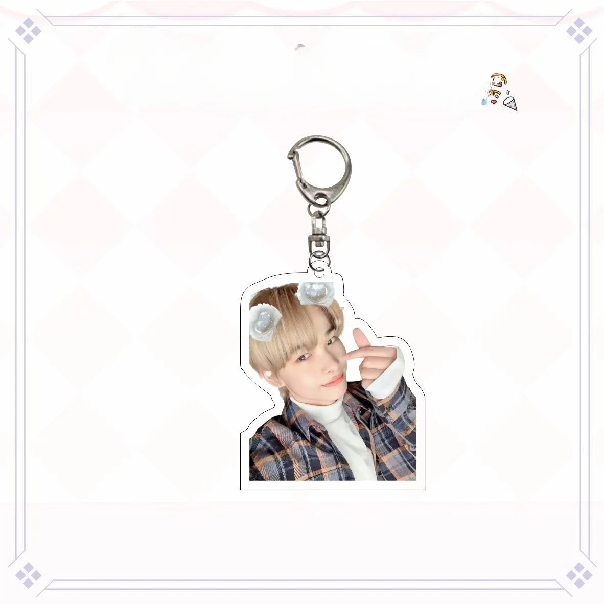 Korean Boy Group JUNGWON HEESEUNG JAY JAKE Keychain Pendant Cute and Creative Acrylic Keychain Backpack Accessory Student Gifts