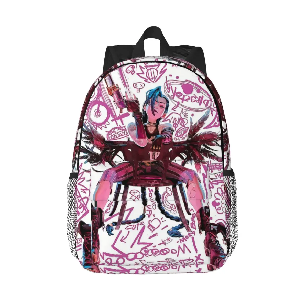 

Arcane Anime Vi Jinx Рюкзак с героями мультфильмов Лидер продаж Рюкзак большой емкости для мальчиков и девочек BookBag Сумки на плечо для мужчин и женщин Школьная сумка