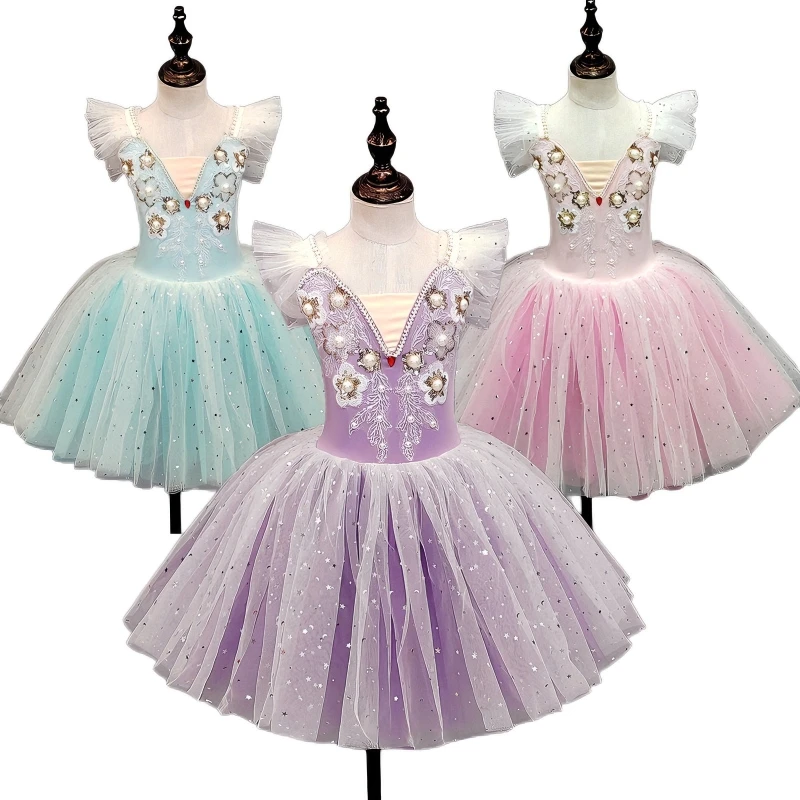 clyfan-girls-romantic-ballet-tutu-dress-kids-tulle-ballerina-outfit-with-lace-applique-for-dance-recital-performance-training