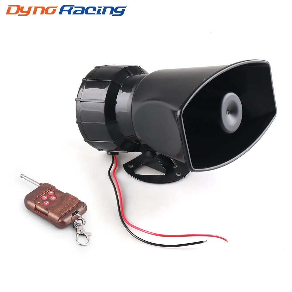 12V 7 Sound Horn Car 7 Tones  Warning Alarm Megaphone Siren Speaker Wireless Remote Control