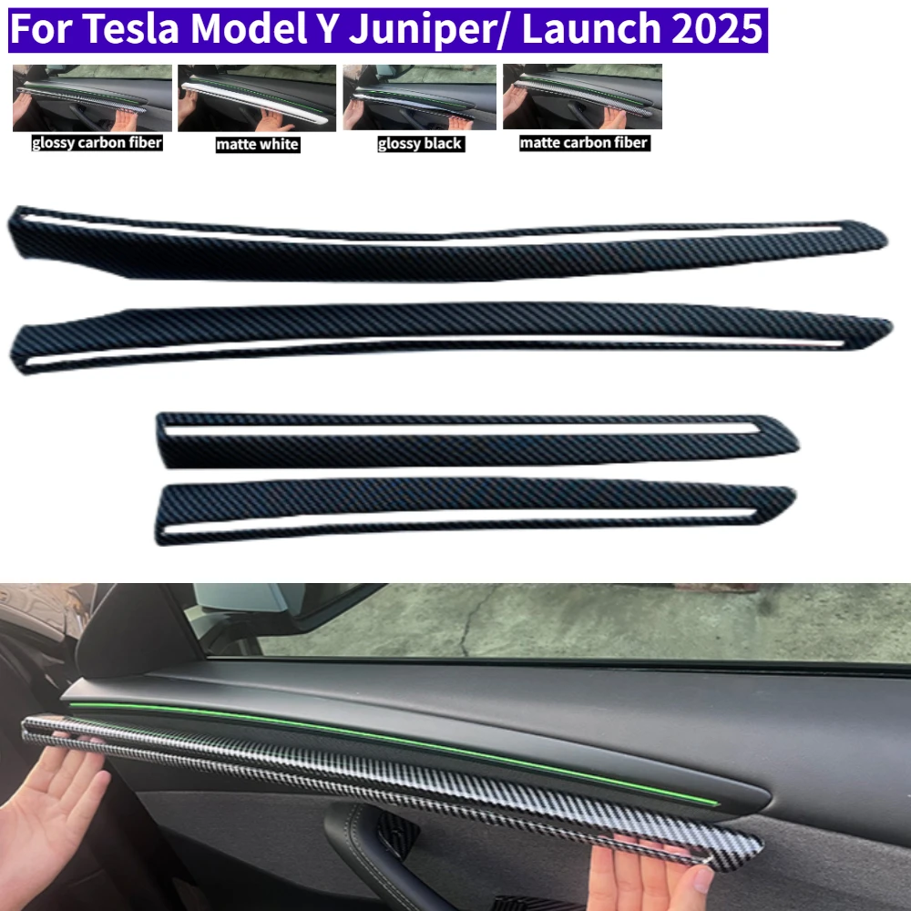 

Декоративная накладка на центральную консоль внутренней двери для Tesla Model Y Juniper/ Launch 2025 г.
