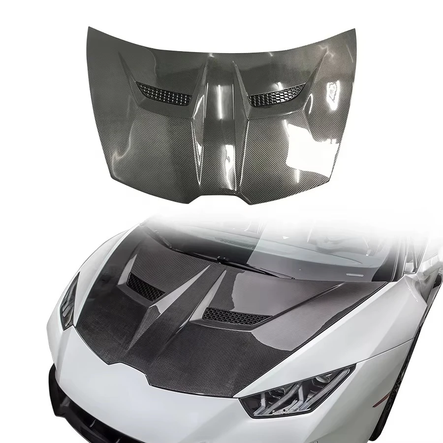 V Style Dry Carbon Fiber Hood for Lambor Huracan Coupe EVO LP580-2 LP610-4 2014-2019 Bonnet Body Kit